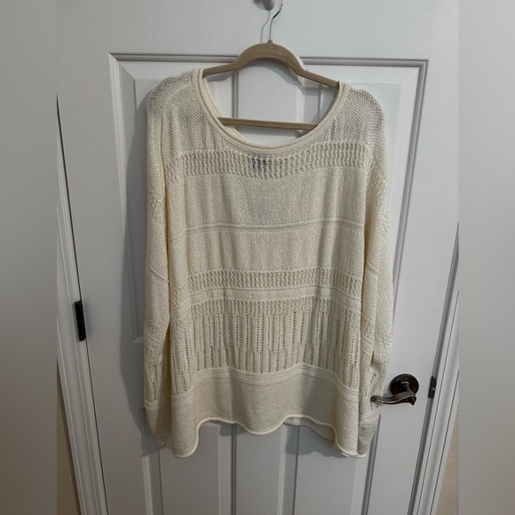 NWT Torrid Pointelle Boat Neck Boxy Cropped Sweater Size 3X/4X - Picture 4 of 10